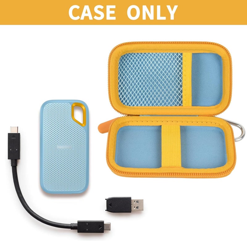 PAIYULE Case Compatible with SanDisk 1TB 2TB 500GB 4TB/for PRO Extreme Portable SSD, External Solid State Hard Drive Storage Holder for SDSSDE61/ SDSSDE60/ SDSSDE81/SDSSDE30/SDSSDE60 (Box Only)(SkyBlue) - Image 2